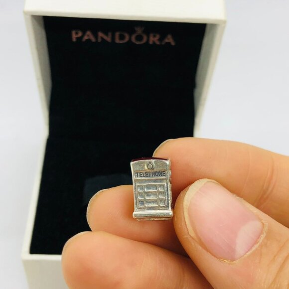 ✨🔥Pandora London Calling Booth "Call Me" Bead Charm S925 Sterling Silver - Picture 7 of 9